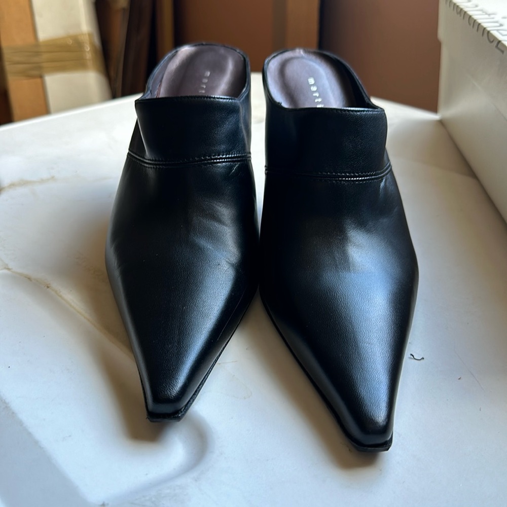 Brand new black leather